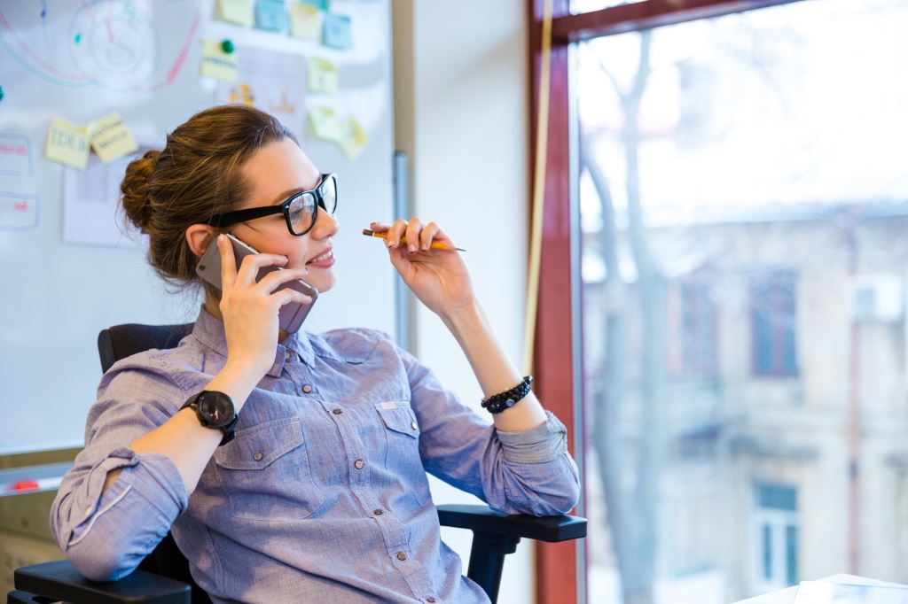 Woman in office